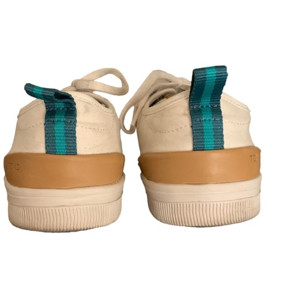 TOMS Birch Heritage Travel Lite Canvas Lace Up Sneaker Size 9 Natural Canvas - Picture 6 of 16